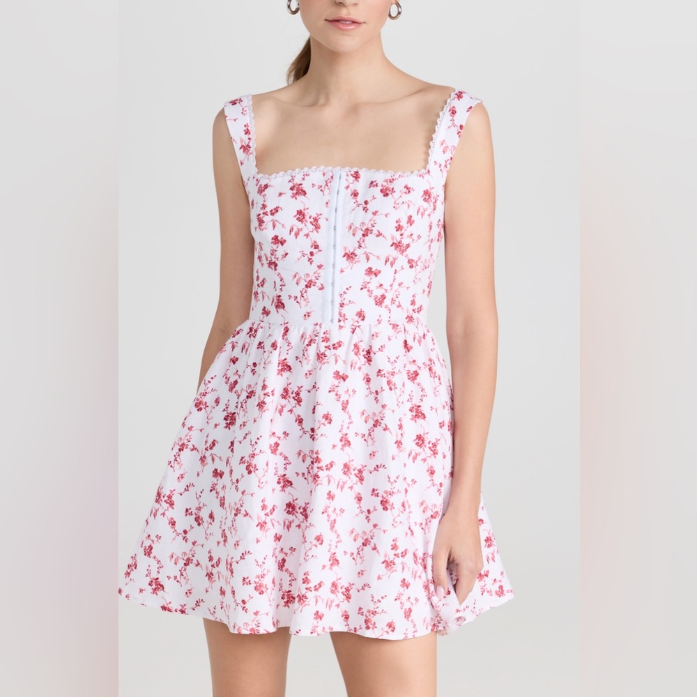 Reformation Sheri Linen Dress in Rosalie - Size 6